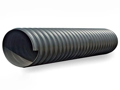 Tub espiral de HDPE reforçat amb tires d'acer per a drenatge miner de gran -diàmetre