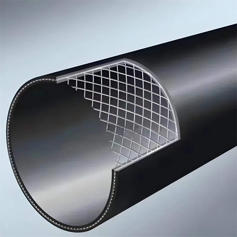 Steel wire reinforced HDPE water pipe